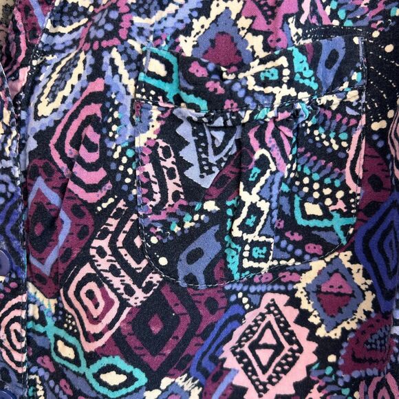 Vintage 90s Erika Geometric Print Button Down Shirt - Picture 8 of 8